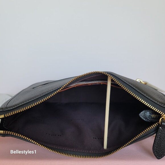 COACH Chaise Pebbled Leather Crossbody Bag- Black color ⭐ - Picture 14 of 16